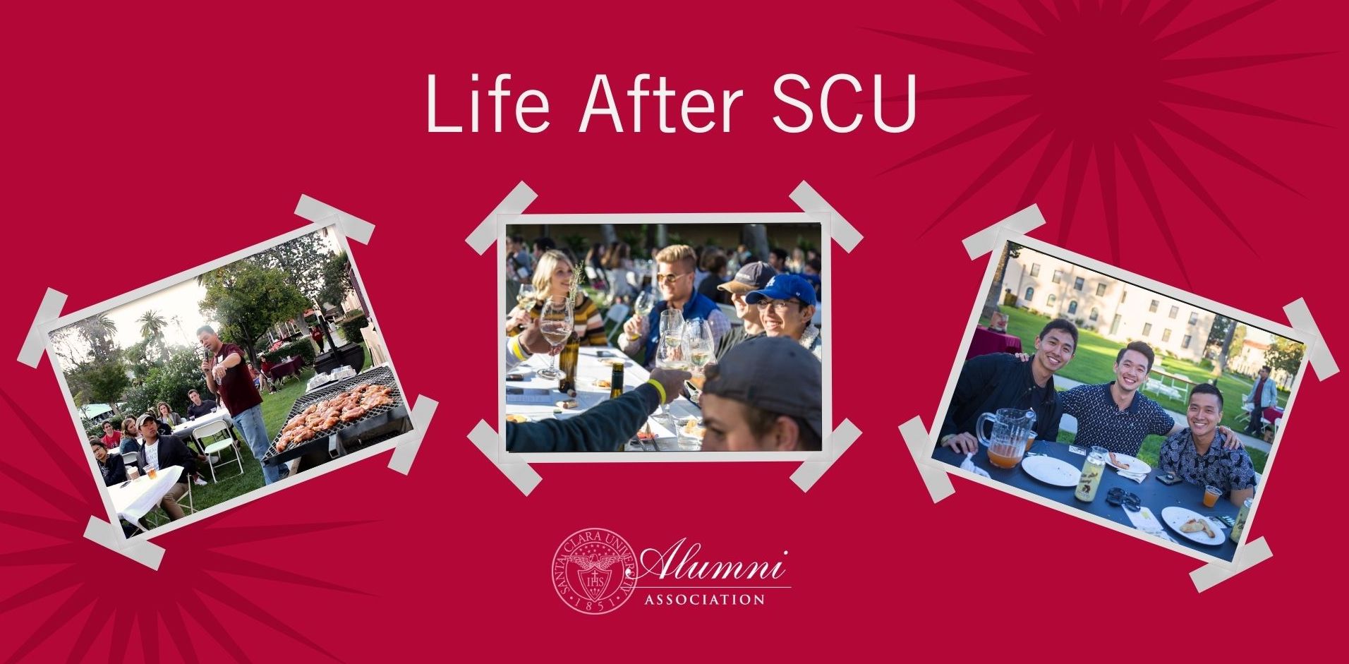 A flyer which has the text Life After SCU with some alumni images