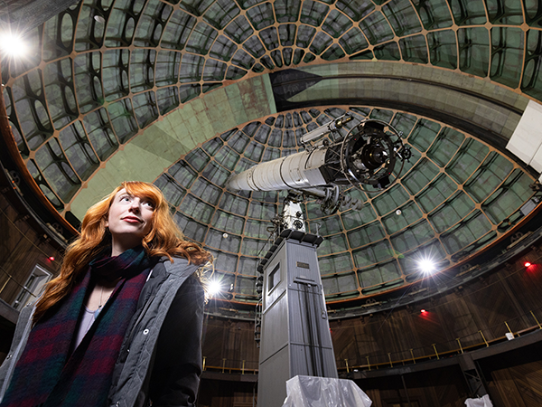 Kimberly Dill in an observatory