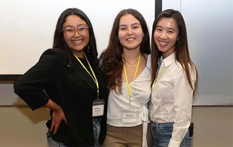 DUTCH founders (From Left): Sabrina Gonzalez, Gema Sanchez, Jodi Chui, Santa Clara University (Leavey)