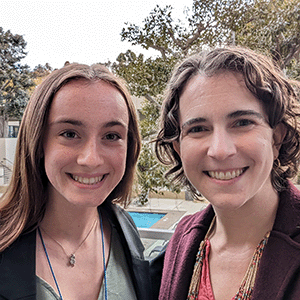 Annie Yaeger '26 and Molly M. King at the Pacific Sociological Association Conference