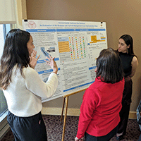 A student presents her work for the 2024 ESS capstone.