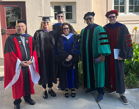 History department faculty in graduation regalia