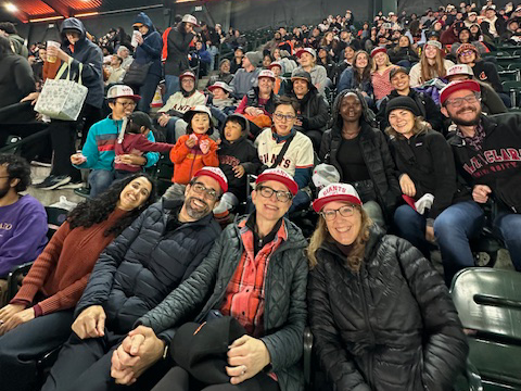 SCU Religous Department faculty and friends at the SF Giants game, April 2026.