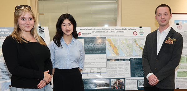 ESS students Caleigh Detels, Sam Lei and Andrew Schatz